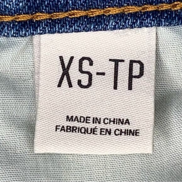 BDG Demin Skirt 5 Working Pocket Fly Zipper Closure Raw Hem Med Wash Size SX - Picture 12 of 14